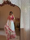 Tew Soft Tabi Flower Print With Handwork Saree